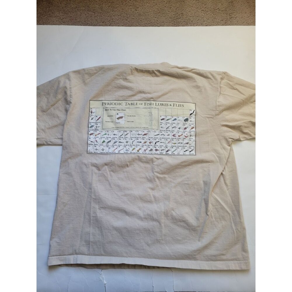 Columbia Beige Fishing Short Sleeve T-shirt Tagless Size XL Camping Outer Wear - Picture 8 of 11